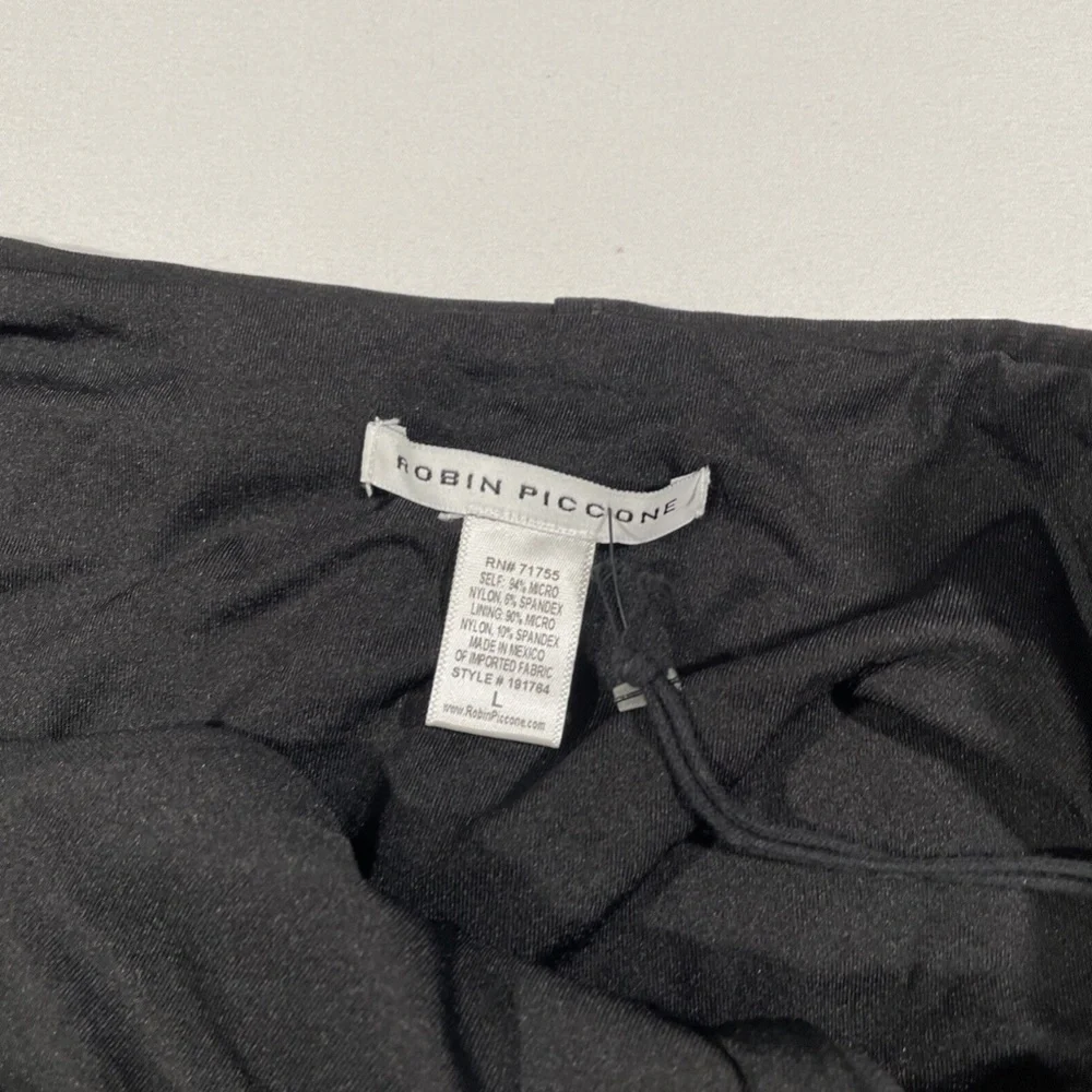 NWT Robin Piccone Ava Bikini Bottoms‎ in Black [SZ Large ]